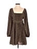 MNG 100% Polyester Animal Print Brown Casual Dress Size 4 - photo 1