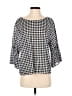 Universal Thread 100% Cotton Black 3/4 Sleeve Blouse Size S (estimated) - photo 1