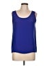 Impressions 100% Polyester Blue Sleeveless Blouse Size L - photo 1