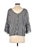Universal Thread 100% Cotton Black 3/4 Sleeve Blouse Size S (estimated) - photo 2