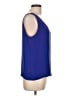 Impressions 100% Polyester Blue Sleeveless Blouse Size L - photo 4