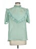Assorted Brands Teal Short Sleeve Blouse Size L - photo 1