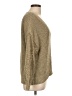 American Eagle Outfitters 100% Cotton Metallic Green Tan Pullover Sweater Size L - photo 4