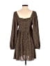 MNG 100% Polyester Animal Print Brown Casual Dress Size 4 - photo 2