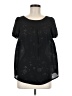 Vanessa Virginia 100% Polyester Black Short Sleeve Blouse Size 6 - photo 1