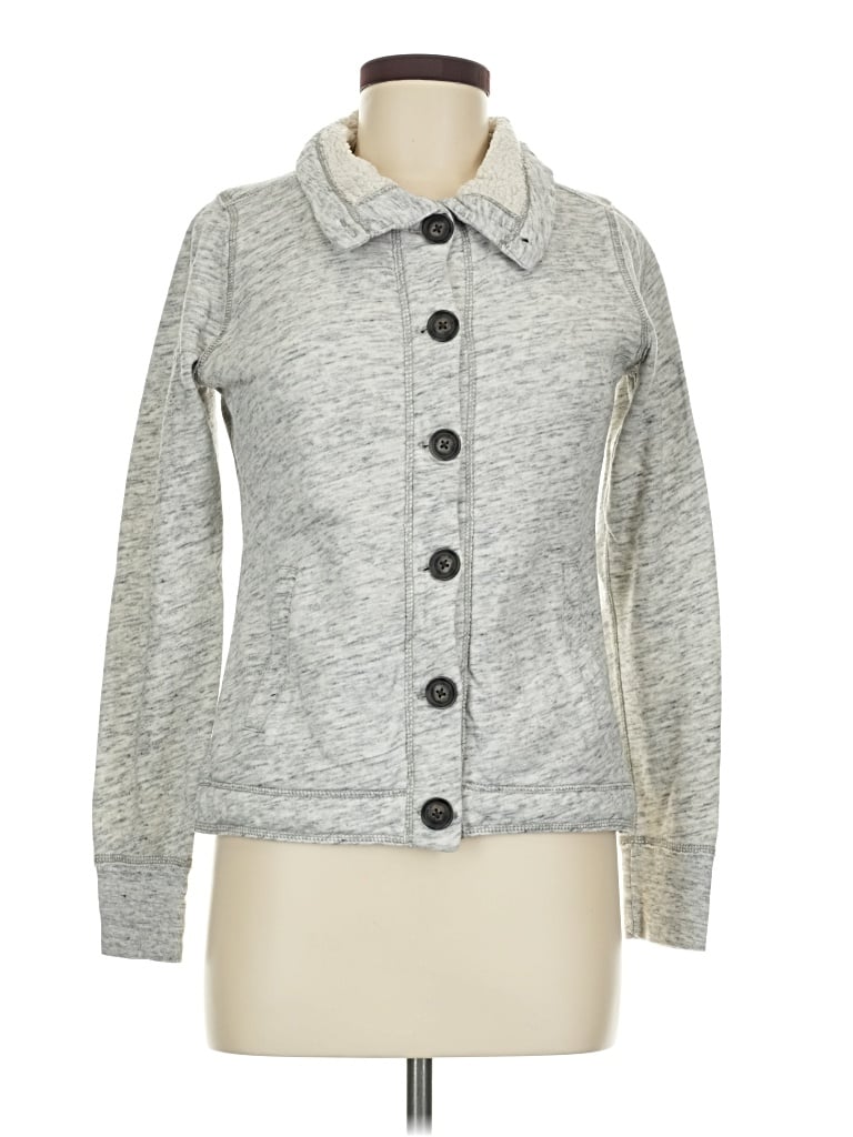 Pre-owned Hollister Cardigan Sweater In Gray