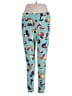 Lularoe Print Blue Active Pants Size 1X (estimated) - photo 1