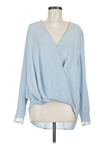 Rag & Bone Long Sleeve Silk Top (view 1)