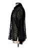 Apparenza 100% Polyester Houndstooth Black Long Sleeve Blouse Size L - photo 5