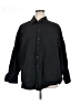 Gap 100% Cotton Solid Black 3/4 Sleeve Button-Down Shirt Size XL - photo 1