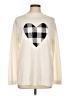 Talbots Checkered-gingham Ivory Turtleneck Sweater Size L - photo 1