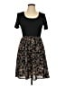 Shein 100% Polyester Floral Black Casual Dress Size L - photo 1