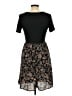 Shein 100% Polyester Floral Black Casual Dress Size L - photo 2