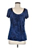 Unbranded Snake Print Blue Short Sleeve Top Size M (estimated) - photo 1