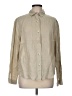 XCVI Metallic Tan Long Sleeve Button-Down Shirt Size M - photo 1