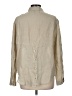 XCVI Metallic Tan Long Sleeve Button-Down Shirt Size M - photo 2