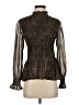 Flawless 100% Polyester Animal Print Brown Long Sleeve Blouse Size S - photo 1