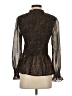 Flawless 100% Polyester Animal Print Brown Long Sleeve Blouse Size S - photo 2