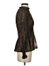 Flawless 100% Polyester Animal Print Brown Long Sleeve Blouse Size S - photo 4
