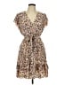 Shein 100% Polyester Floral Tan Casual Dress Size L - photo 1