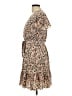 Shein 100% Polyester Floral Tan Casual Dress Size L - photo 5