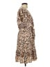 Shein 100% Polyester Floral Tan Casual Dress Size L - photo 4
