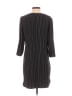 Ann Taylor 100% Polyester Stripes Black Casual Dress Size S - photo 2