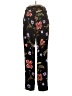 Express 100% Polyester Floral Black Casual Pants Size 0R - photo 2