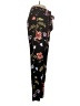 Express 100% Polyester Floral Black Casual Pants Size 0R - photo 4