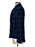 Express 100% Rayon Plaid Blue Long Sleeve Button-Down Shirt Size M - photo 5