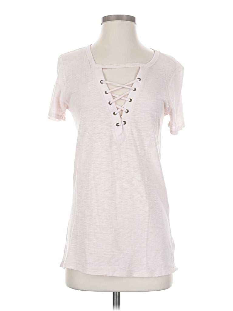 Pre-owned William B Short Sleeve Henley Shirt In Ivory