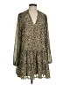 By Together 100% Polyester Animal Print Tan Casual Dress Size S - photo 1