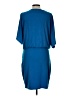 Moda International Solid Blue Cocktail Dress Size L - photo 2
