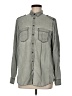 Express Solid Gray Long Sleeve Button-Down Shirt Size M - photo 1