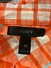 J.Crew Plaid Orange Long Sleeve Blouse Size 00 - photo 7