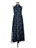 oasis 100% Polyester Floral Blue Cocktail Dress Size 2 - photo 1