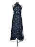 oasis 100% Polyester Floral Blue Cocktail Dress Size 2 - photo 2