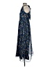 oasis 100% Polyester Floral Blue Cocktail Dress Size 2 - photo 5