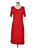 PREMISE Solid Red Casual Dress Size M - photo 1
