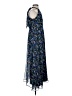 oasis 100% Polyester Floral Blue Cocktail Dress Size 2 - photo 4