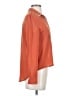 Timing 100% Polyester Color Block Orange Long Sleeve Blouse Size S - photo 4
