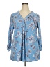 Amana Blue 3/4 Sleeve Blouse Size 3X - photo 1