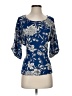 West Kei 100% Polyester Blue Short Sleeve Blouse Size S - photo 1