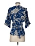 West Kei 100% Polyester Blue Short Sleeve Blouse Size S - photo 2