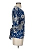 West Kei 100% Polyester Blue Short Sleeve Blouse Size S - photo 4