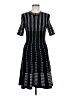 CeCe Houndstooth Black Casual Dress Size M - photo 1