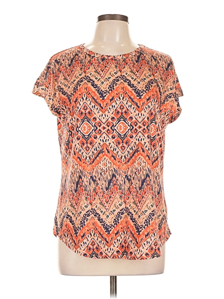 Pre-owned Xieerduo Short Sleeve Blouse In Orange