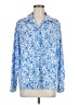 Unbranded 100% Polyester Print Blue Long Sleeve Blouse Size EU 40 / US 10 - photo 1