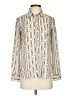 Banana Republic 100% Polyester Animal Print Ivory Long Sleeve Blouse Size XS - photo 1