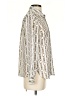 Banana Republic 100% Polyester Animal Print Ivory Long Sleeve Blouse Size XS - photo 4